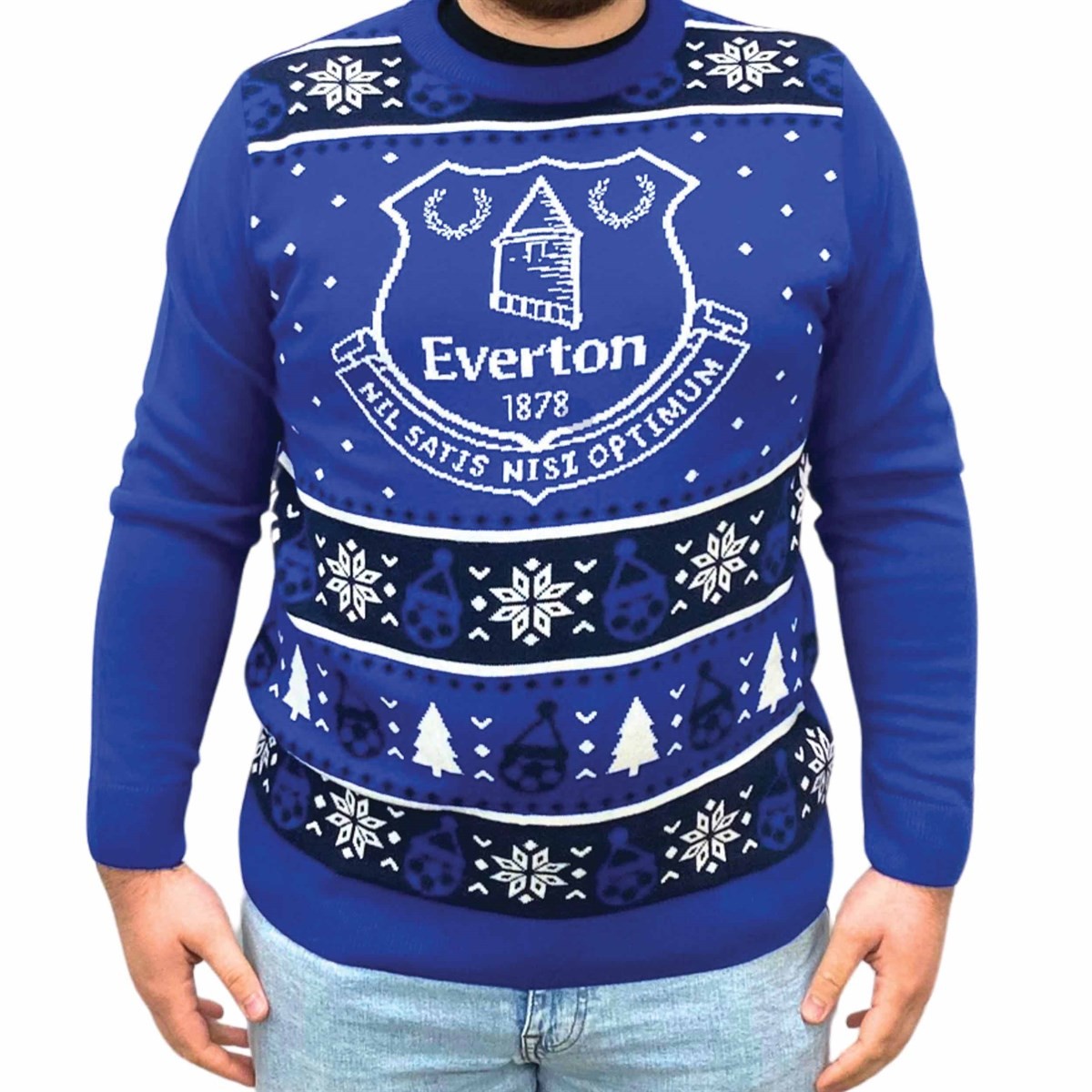 Everton FC Christmas Jumper Medium, Clothing, Sports, Gift