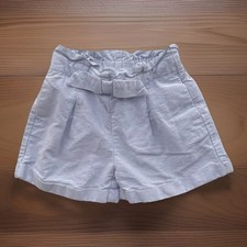 Janie and Jack Baby Girls Classic Cuffed Oxford Paperbag Shorts Blue Size 12-18M