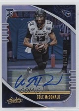 2020 Panini Absolute Rookie Signatures Spectrum 72/100 Cole McDonald Auto 0zg6