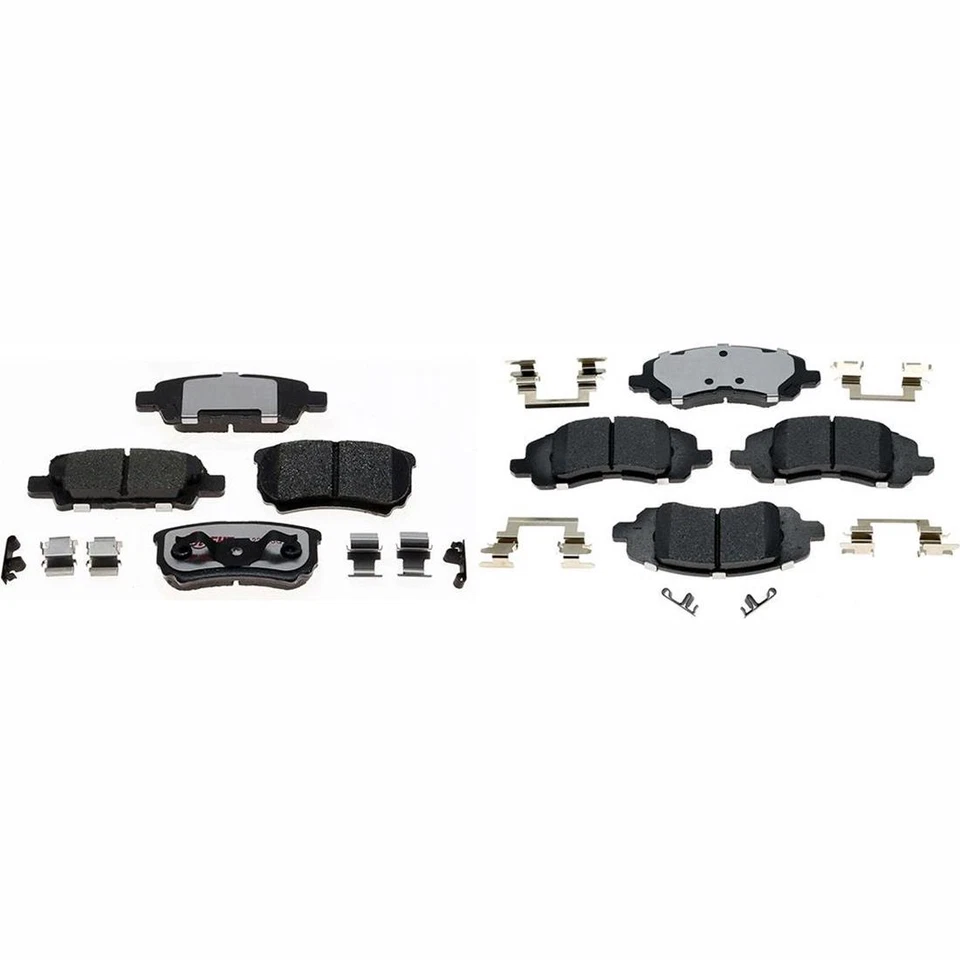Juego de 2 juegos de pastillas de freno delanteras traseras para Dodge Caliber 2008 2009 2010 2011 2012 Foto 2 de 4