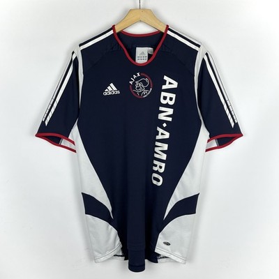 Vintage Adidas Ajax Fußball Trikot Shirt 2005/2006 Größe Medium Blau/Weiß Her...