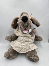Vintage 1981 Wrinkles the dog by Ganzbros 18  Puppet Excellent Condition Dog Tag