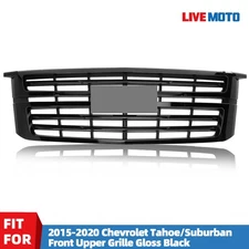 For 2015-2020 Chevrolet Suburban Front Upper Grille Assembly Gloss Black
