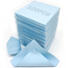 120 PCS Jewelry Cleaning Cloth Jewelry Polishing Cloths Individually Wrapped ...