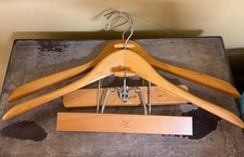 Wooden Suit Hangers Lot Of 2 Setwell And Nevco Esquire 18