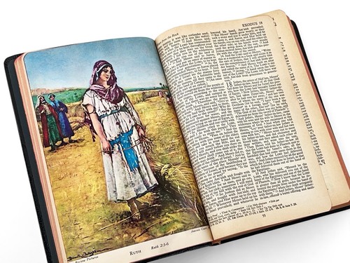 Vintage Holy Bible Revised Standard Version RSV 1952 Nelson Black Faux Leather - Foto 11 di 14