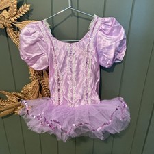 Vintage Curtain Call Ballet Costume - Lavender with Tulle bottom  Sequins Sz 6