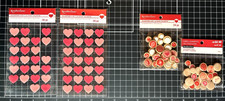 Recollections VALENTINE'S DAY Heart Dimensional Sticker or Wood Button Embellish