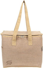 Cooler Bag, 38 X 35 X 19 Cm, Eco-Friendly Jute Outer with Recyclable Aluminium L