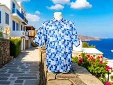 Aktuelles Barasil Herren Hemd Kurzarm Freizeithemd Gr. L 41  - 42 blau kariert