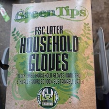 Heavy Duty green Natural Rubber Latex Gloves Household Industrial. 5 sets £10