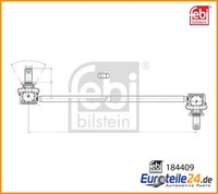 Stange/Strebe, Stabilisator Febi Bilstein 184409 FüR Toyota