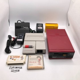 Nintendo New Famicom Console AV Disk System set New Belt Japan Tested