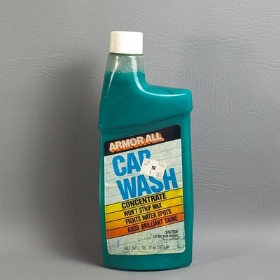 Vintage Armor All Car Wash Concentrate Green Movie Prop Bottle 16 Oz