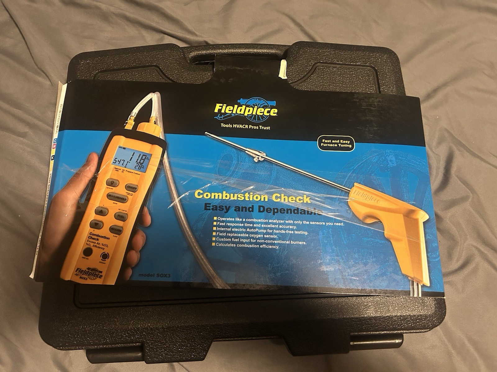 Fieldpiece SOX3 Combustion Check New with Hard Case