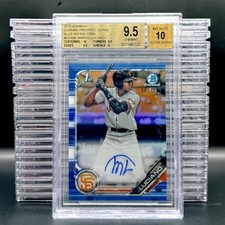 2019 Bowman #CPA-ML Marco Luciano Chrome Prospect Auto Blue Ref BGS 9.5 #/150