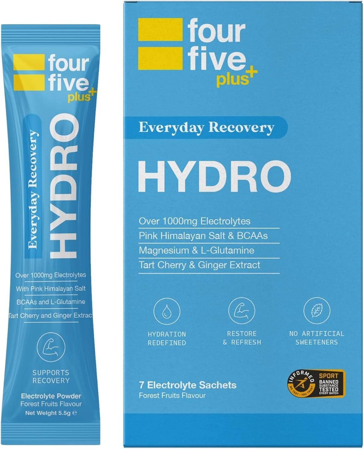 fourfive Hydration Sachets Forest Fruits Electrolyte Powder 7 Sachets Recovery