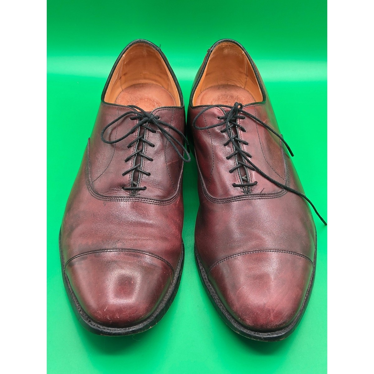 Allen Edmonds Mens Park Avenue Burgundy Leather Cap Toe Oxford Shoes 14 EEE 5875 View 6