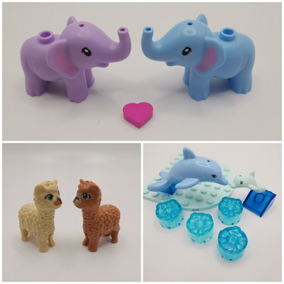 Lego  Tiere Alpaka Lama   Delfin Elefant Delphin Friends City Dschungel Zoo Neu