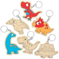 10Er Dino Holz SchlüSselanhäNger Bastelsets FüR Kinder