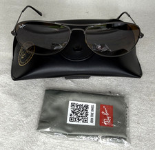 Ray-Ban RB3362 Silver Cockpit Aviator Sunglasses Brown Lens w/ Case