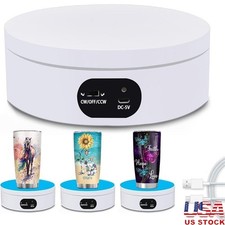 Electric Rotating Display Stand 360 Degree Tumbler Jewelry Watch USB Battery