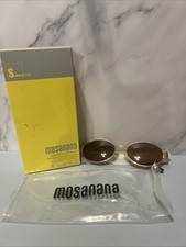 mosanana Women s Gold Oval Sunglasses Comes With Case New