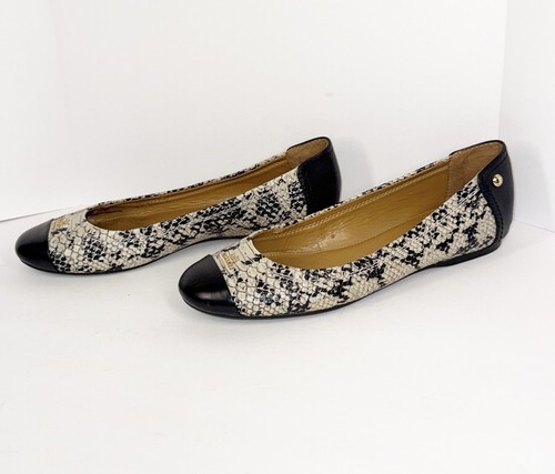 Ballerine Coach Chelsea Snake Cap Toe Pelle Slip On Classic Ufficio Tg 7 B - Foto 5 di 17