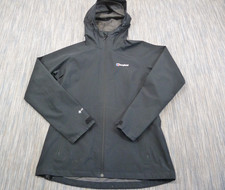 Berghaus Jacket Womens UK 12 Black Gore-Tex Paclite Waterproof Hooded Coat