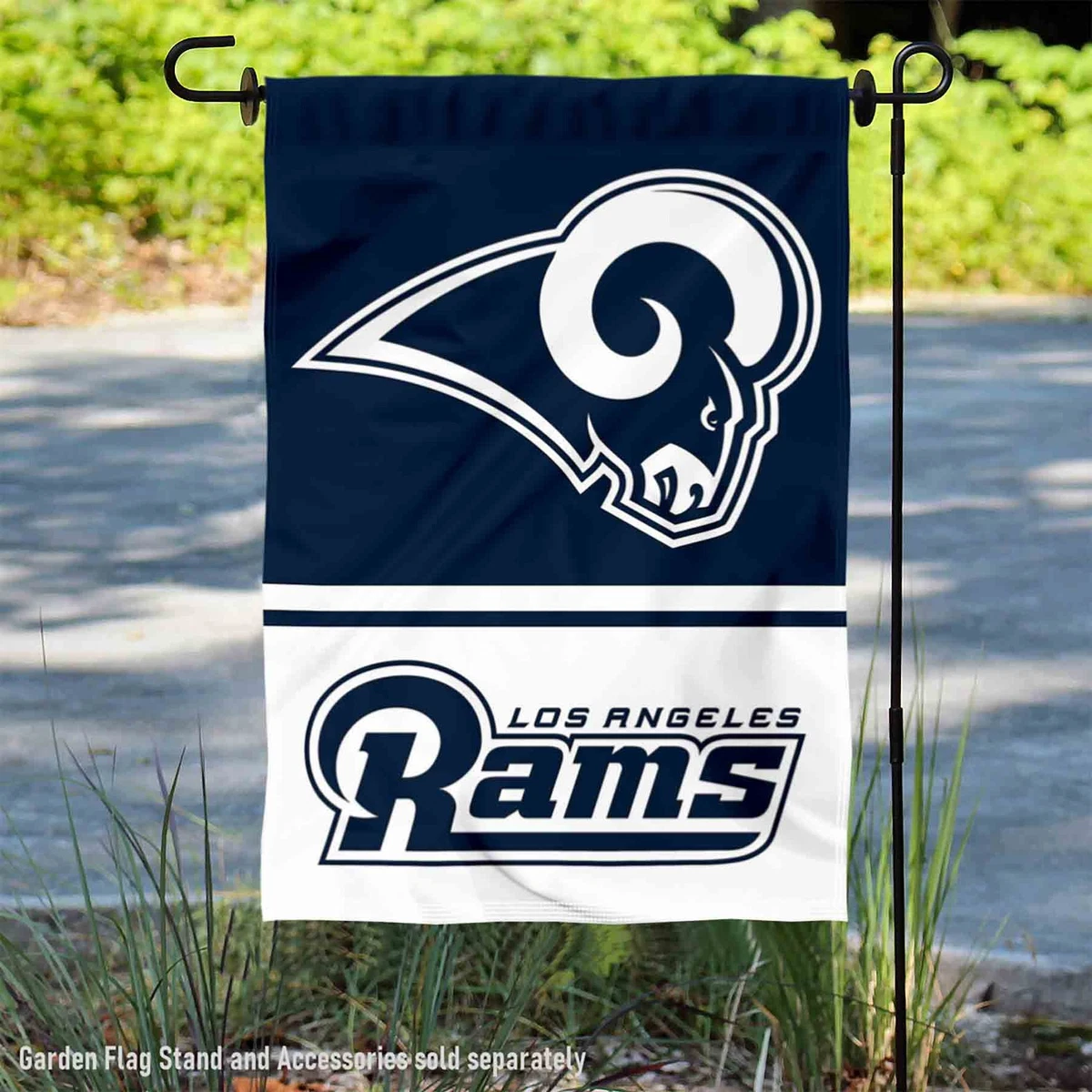 Bandiera Los Angeles Rams 0.9x1.5 M, WinCraft, Con Passacavi, Doppia Faccia, Licenza Ufficiale NFL - 2