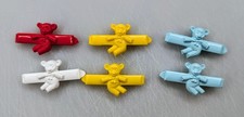 Goody Barrettes - Teddy Bears Lot of 6 Vintage Snap-Tight Multiple Colors