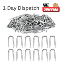 200 Pcs Galvanised U Nails Heavy Duty Fence Staples for Chicken Wire Mesh 8.99 per metre