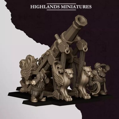 Higlands Miniature 3D-Figurine Wargame Infernal Zwerge Mortier de Marduk