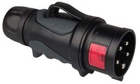 Pce Cee-Stecker 32A 5P Grip Schwarz