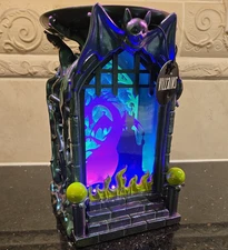 New Bath & Body Works MALEFICENT Shadowbox Pedestal Candle Holder Disney Villain