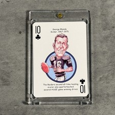 2005 George Blanda Poker Card Hero Decks All Kings Aces 10 of Clubs