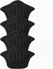 4 Pcs Heel Cushion Inserts Self Adhesive Heel Grips Pads Shoe Heel Liners Black