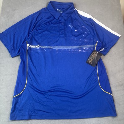 NWT Ecko Unltd Function Polo Shirt Mens XL Blue Polyester Performance Golf #993