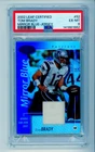 2002 Leaf Certified Tom Brady Mirror Blue Game Used Jersey Patriots 19/50 PSA 6