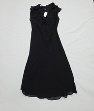 Vintage Express Women's Black 90s Maxi Dress Size 11/12 NWT Original $64