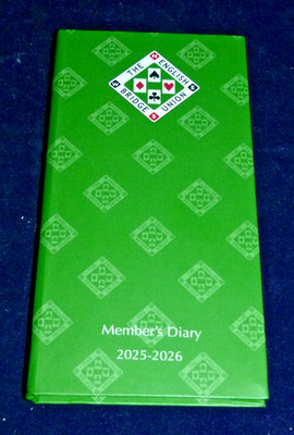 BRIDGE Related Diary Sept 2025 to FEB 2027 The ENGLISH Bridge Union Diary NEW