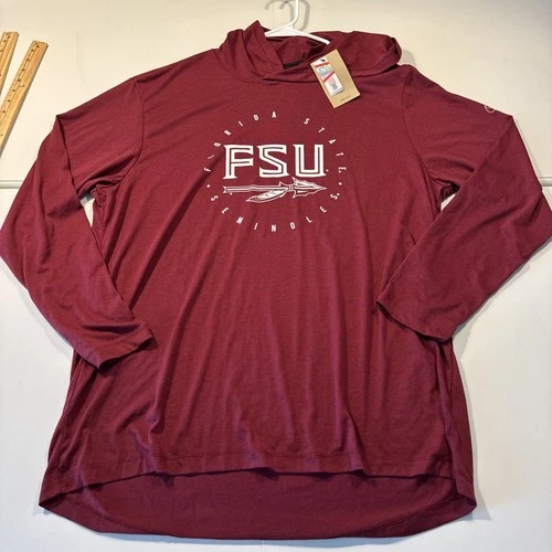 NWT Men's XL Nike Dri-Fit Florida State Seminoles Lightweight Pullover Hoodie