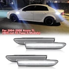 For 2004-2008 Acura TL Clear Front&Rear White LED Side Marker Lights Lamps 4PCS