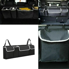 600D Back Seat OxFord Car Bag Storage Trunk Organizer Accessories Black Parts US