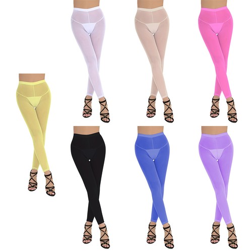 Women Mesh Transparent Leggings Sexy 