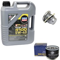 MotoröL ÖLfilter SM142/1 5W40 5Liter + ÖLablassschraube FüR Dacia Renault Opel
