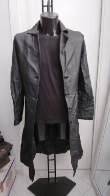 COCONUDA genuine leather jacket used women woman BLACK size 46 XYM744L