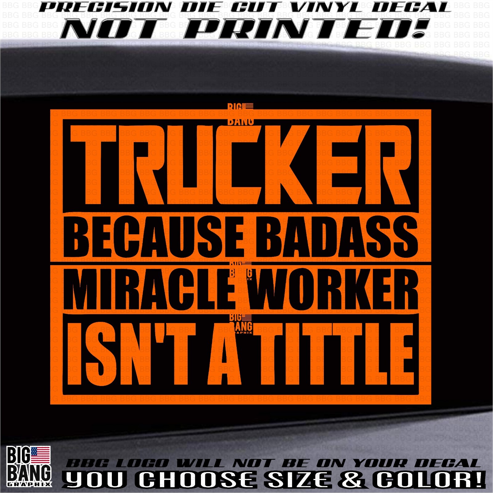 Funny Trucker Driver Vinyl Decal for SUV Car Truck Semi Rig Window Die Cut Sticker  