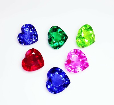 Loose Gemstone 8-10 Ct Mixed Lot Heart Shape Natural Ring Size Gems A0L3