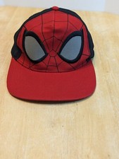 Marvel Hat Cap Strap Back Youth Red Black Spiderman Adjustable Cotton Kids Boys
